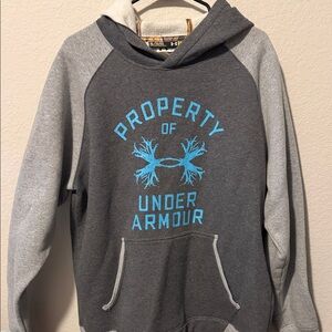 Under Armour Charcoal and Light Gray Hoodie